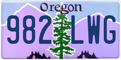OR license plate 982LWG