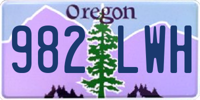 OR license plate 982LWH