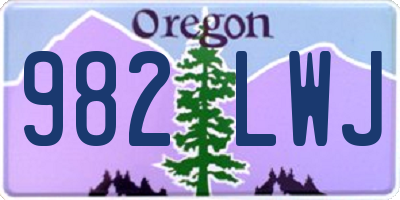 OR license plate 982LWJ