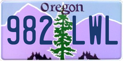 OR license plate 982LWL