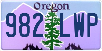 OR license plate 982LWP