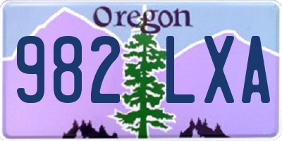 OR license plate 982LXA