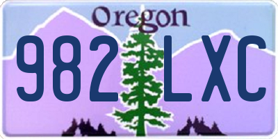 OR license plate 982LXC