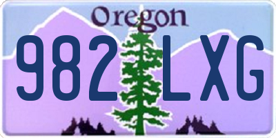 OR license plate 982LXG