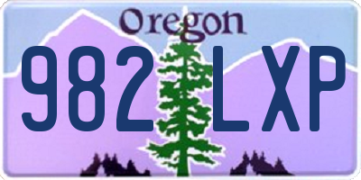 OR license plate 982LXP