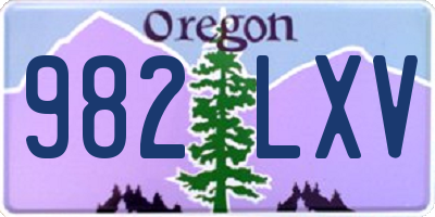 OR license plate 982LXV