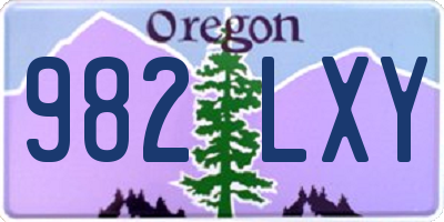 OR license plate 982LXY
