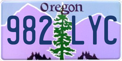 OR license plate 982LYC