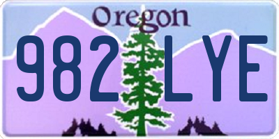 OR license plate 982LYE