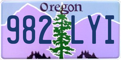 OR license plate 982LYI