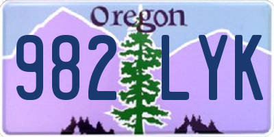 OR license plate 982LYK