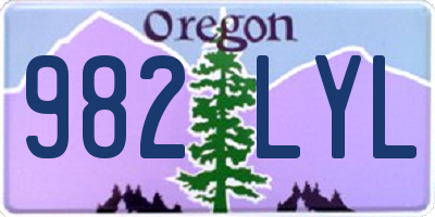 OR license plate 982LYL
