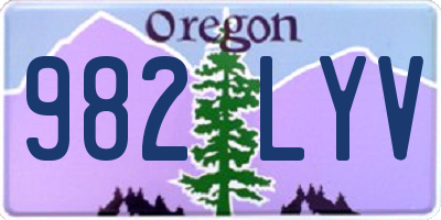 OR license plate 982LYV