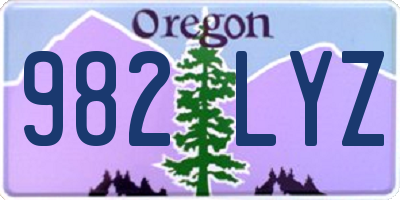OR license plate 982LYZ