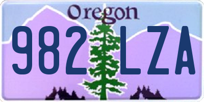 OR license plate 982LZA