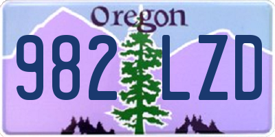 OR license plate 982LZD
