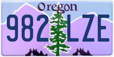 OR license plate 982LZE