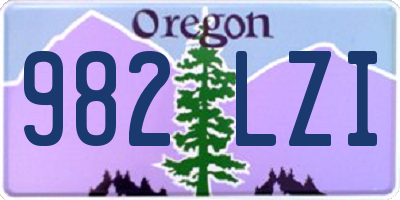 OR license plate 982LZI