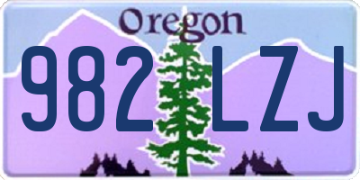 OR license plate 982LZJ