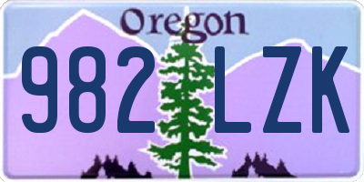 OR license plate 982LZK