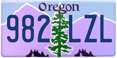 OR license plate 982LZL