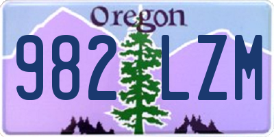 OR license plate 982LZM
