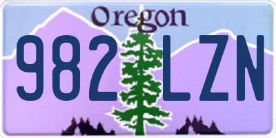 OR license plate 982LZN