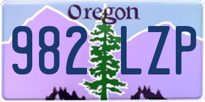 OR license plate 982LZP