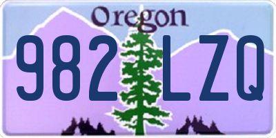 OR license plate 982LZQ