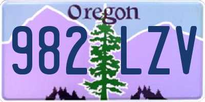 OR license plate 982LZV