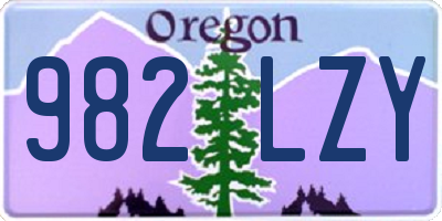 OR license plate 982LZY