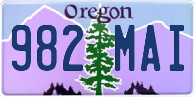 OR license plate 982MAI