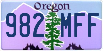 OR license plate 982MFF