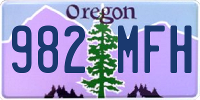 OR license plate 982MFH