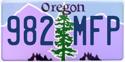 OR license plate 982MFP