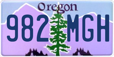 OR license plate 982MGH