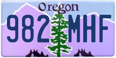 OR license plate 982MHF