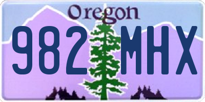 OR license plate 982MHX