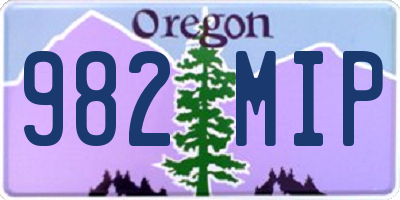 OR license plate 982MIP