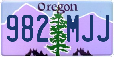 OR license plate 982MJJ