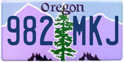 OR license plate 982MKJ