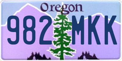 OR license plate 982MKK