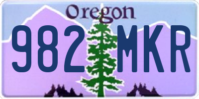 OR license plate 982MKR