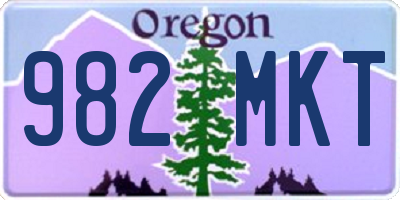 OR license plate 982MKT