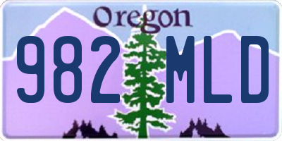 OR license plate 982MLD