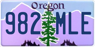 OR license plate 982MLE