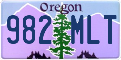 OR license plate 982MLT