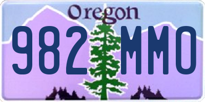 OR license plate 982MMO