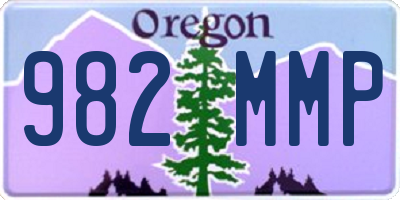 OR license plate 982MMP