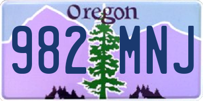 OR license plate 982MNJ